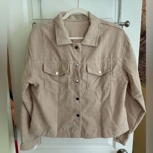Women's Beige Corduroy Jacket